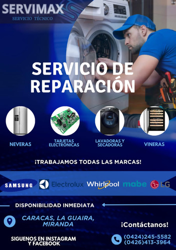 Servicio Técnico Samsung Nevera Lavadora Secadora Cocina