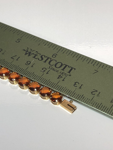Imagen 4 de 5 de Genuine 14kt Yellow Gold Citrine Gemstone Ladies Bracelet