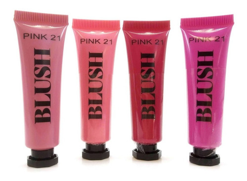 Maquillaje Rubor Liquido Cremoso Pink 21 Blush X 4 Unidades