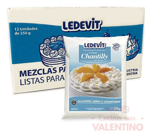 Crema Chantilly 250grs - Caja X 12 Un. Ledevit - Valentino