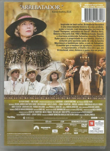 Dvd Brideshead - Desejo E Poder Matthew Goode Lacrado