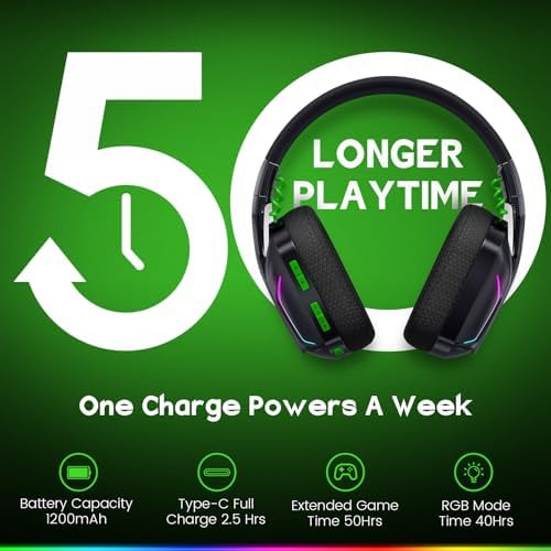 Weseary 7.1 Auriculares Inalámbricos Para Juegos Con Micrófo