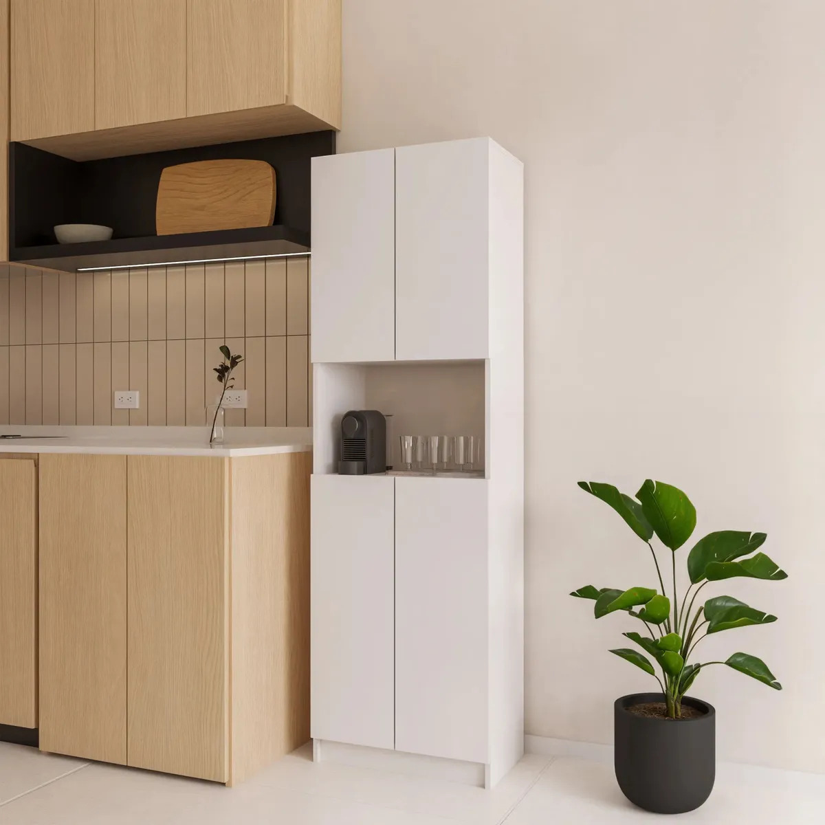 Despensero Organizador De Cocina 4 Puertas Mueble Alacenero Muar