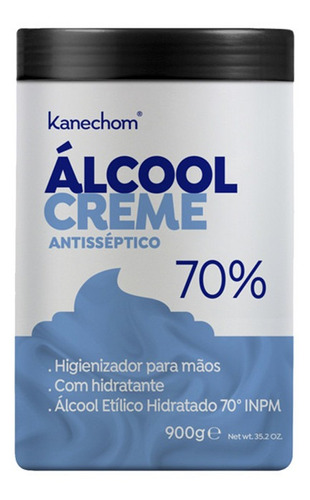 Álcool Creme Antisséptico Inpm 70 Kanechom 900g Pote