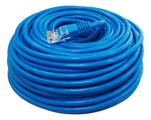 Cabo De Rede/informatica Utp Azul 30m Com Conector Rj45