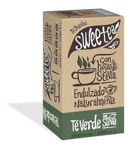 Té Verde Panfried Sweetea Con Hojas De Stevia