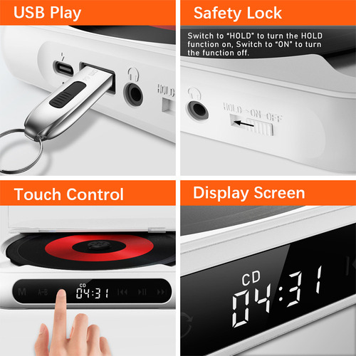 Reloj Remoto Repeat Cd Bt5.1 A-b Con Pantalla De Control De
