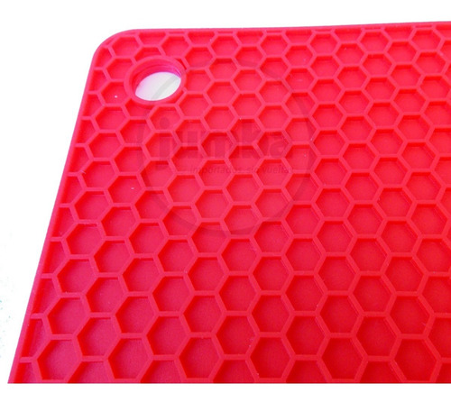 Imagen 2 de 8 de Posa Fuentes Pava Silicona Calor Cuadrado Varios Colores