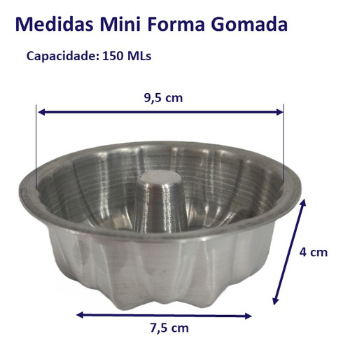 Mini Forma Decorada Forminha Gomada Kit Com 6 Unidades