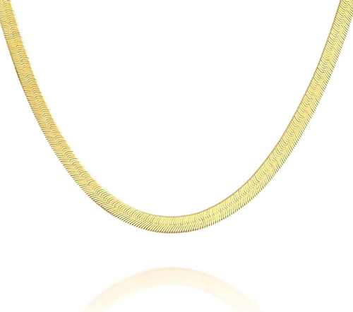 Pavoi Solid 925 Sterling Silver, 22k Gold Plated Snake Chain