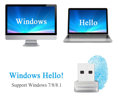 N Leitor De Impressão Digital Usb De Segurança, Login De