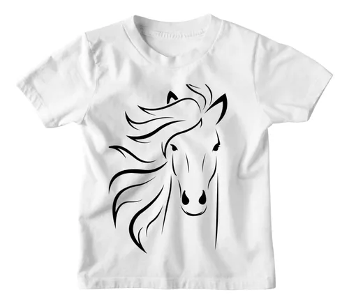 Camiseta Cavalo De Frente Hipismo Horse Camisa Blusa