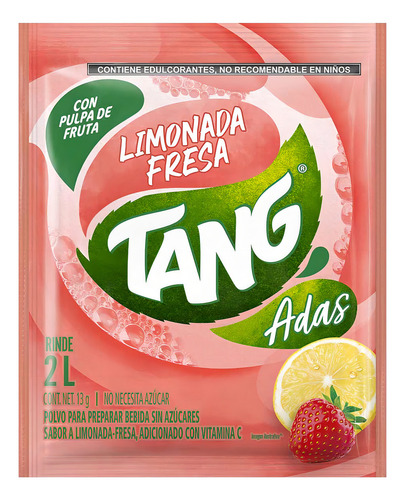 Bebida en Polvo Tang Sabor Limón Fresa de 13g