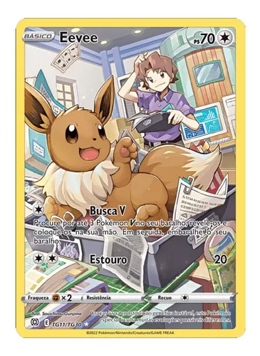 Eevee Galeria Treinadores Carta Pokemon Português Tg11/tg30