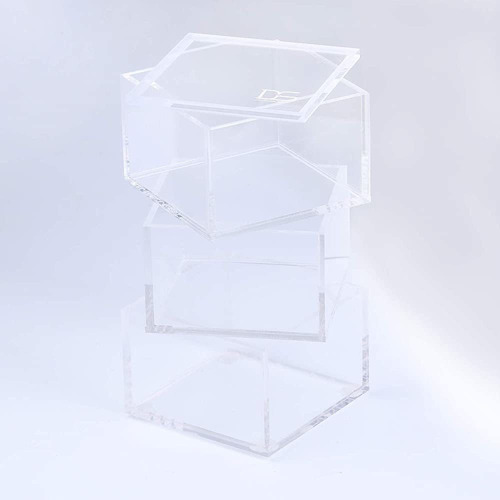 Acrílico 3 Tier Square Stackable Desk Organizer - Clear Odds