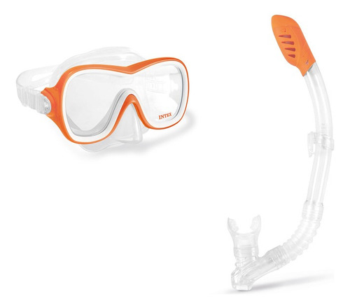 Máscara De Natación Y Snorkel Wave Rider Intex