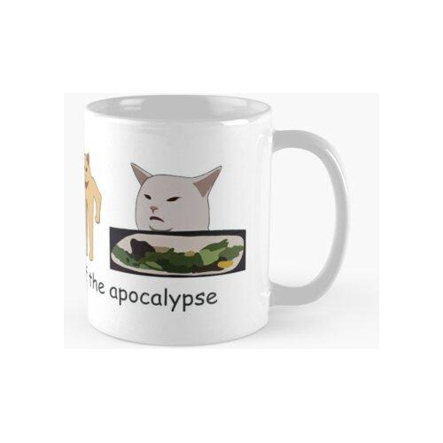 Taza Gato Meme Cuatro Jinetes Calidad Premium