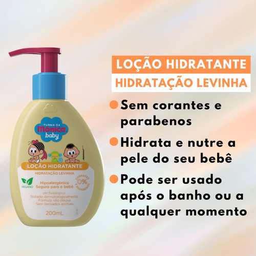 Kit Turma Da Mônica Baby Cachinhos Shampoo Condicionador Loção Levinha 600ml