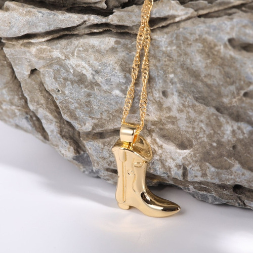 Collar Con Botas Vaqueras Estilo Western Para Mujer, Hip Hop