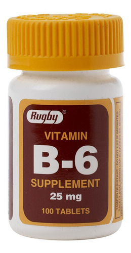 Vitamina B-6 25 Mg, 100 Tabletas, Watson Rugby