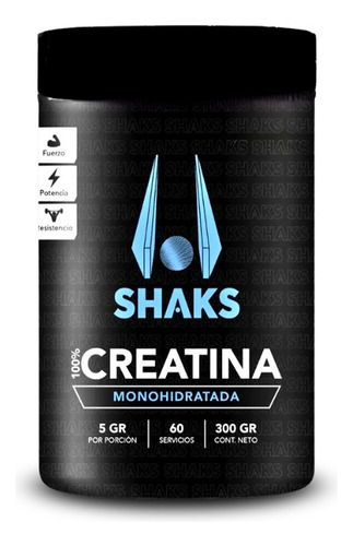 Creatina 100% Monohidratada 300gr 60sv - Shaks