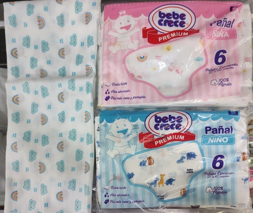 Pañales De Tela Bebé Crece 100% Algodón Varón Y Niña
