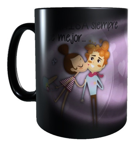 Taza Mágica Regalo Día San Valentin Dia Amor Frase Sonrisa