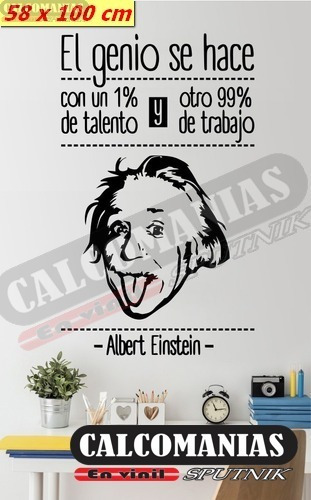 Viniles Decorativos Pared Frases Albert Einstein El Genio Se