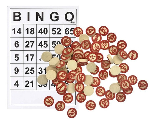 Bingo Jogo Clássico 18 Cartelas E 75 Números Em Madeira