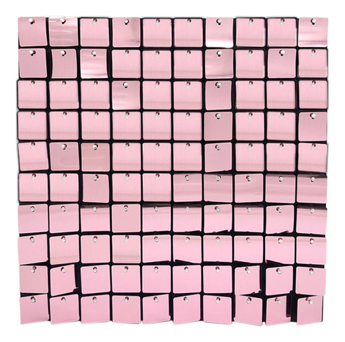 Panel Shimmer Espejos Color Rosa Plata Rectangular 30 X 30cm