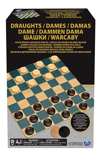 Juego De Mesa De Damas-ajedrez Carcinal  Black Y Gold 