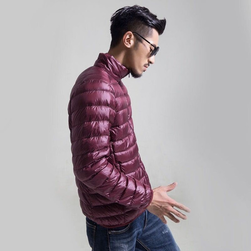 Chaqueta De Plumón Para Hombre Chaqueta Cálida Súper Ligera