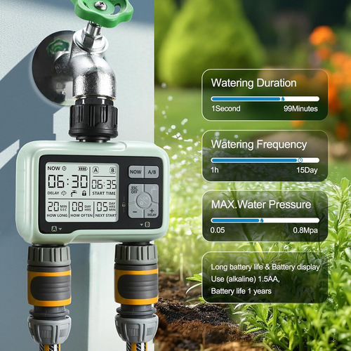 Temporizador De Riego Programable P/manguera De Jardín 2024