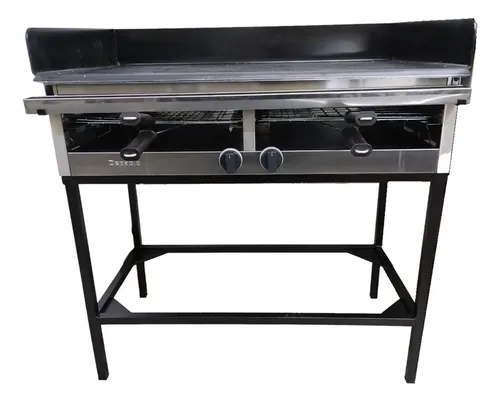 Plancha Hamburguesera Depaolo A Gas 100x60 De 6mm De Espesor