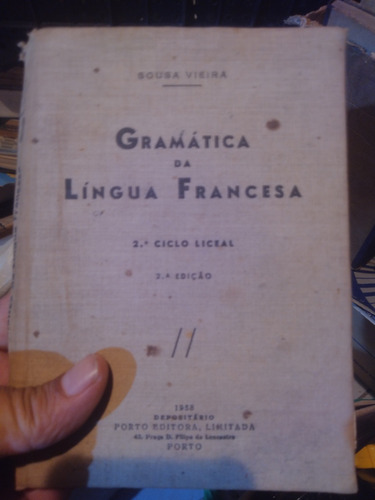 Livro Gramática Da Língua Francesa 1958