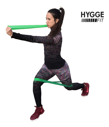 Imagen 6 de 10 de Kit Fitness Banda C/manijas + Banda Látex Plana + Pesa Rusa