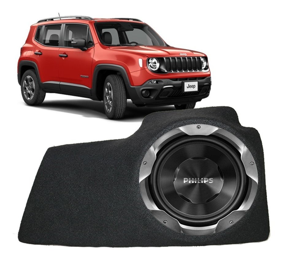 Caixa Subwoofer Jeep Renegade 2018 19 20 Philips Caixa 10