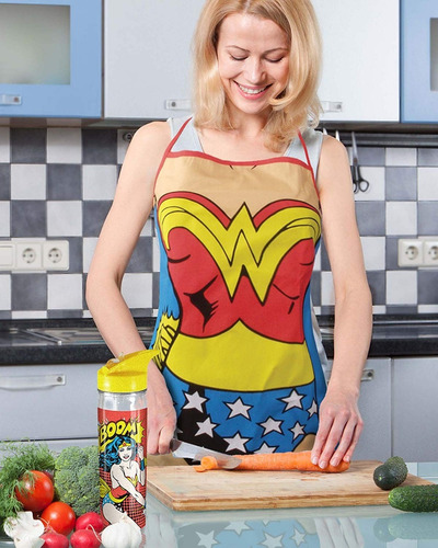 Mandil Delantal Mujer Maravilla Dccomics Cocina 100%algodon 