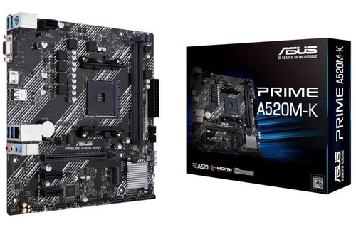 Placa Madre Asus Prime A520m-k/csm Am4 Ddr4, Matx Dual