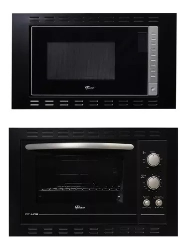 Kit Fischer Forno 44l + Micro Ondas 25lt -110v Preto