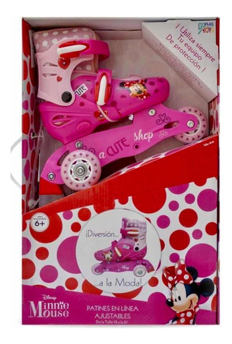 Patines Minnie Mouse Ajustables En Línea 