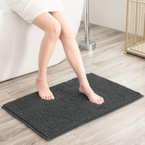 Alfombra Baño Chenilla Suave Corto Felpa Antideslizante Agua