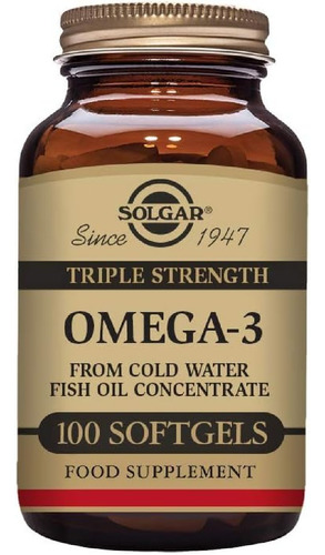 Omega 3 Epa Y Dha De Triple Fuerza Solgar 100 Softgel