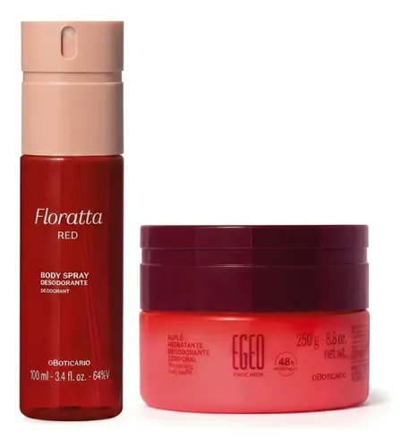 🧴 Combo Floratta Red e Egeo Choc High Body Spray 100ml + Sufl