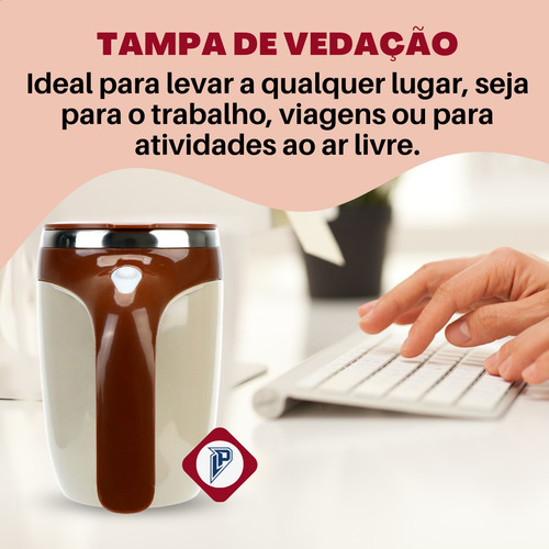 Imagem 5 de 10 de Caneca Magnética Cup Mixer Térmica Copo Automático Portátil
