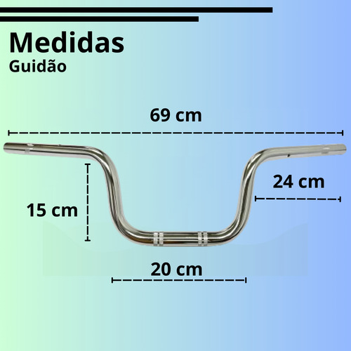 Kit Guidão Cg Cargo 160 2014 2024 Com Peso Da Pcx E Manopla