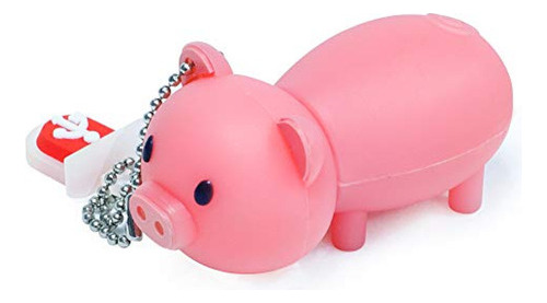 Leizhan 32gb Cute Piggy Usb Flash Drive Con Cadena Presente