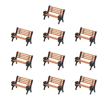 Comprar 5 Miniaturas Bancos Praça Escala 1:64 \u002F 1:75 - Maquetes 2cm