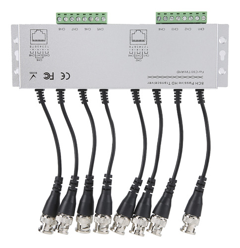 Adaptador De Transceptor Cctv Video Balun 8ch Hd Bnc A Utp