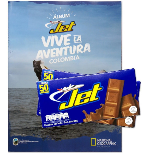 Álbum Jet Vive La Aventura Colombia Nuevo + 100 Chocolatinas